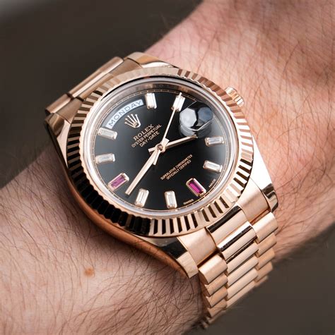 black face rose gold rolex|18k rose gold rolex.